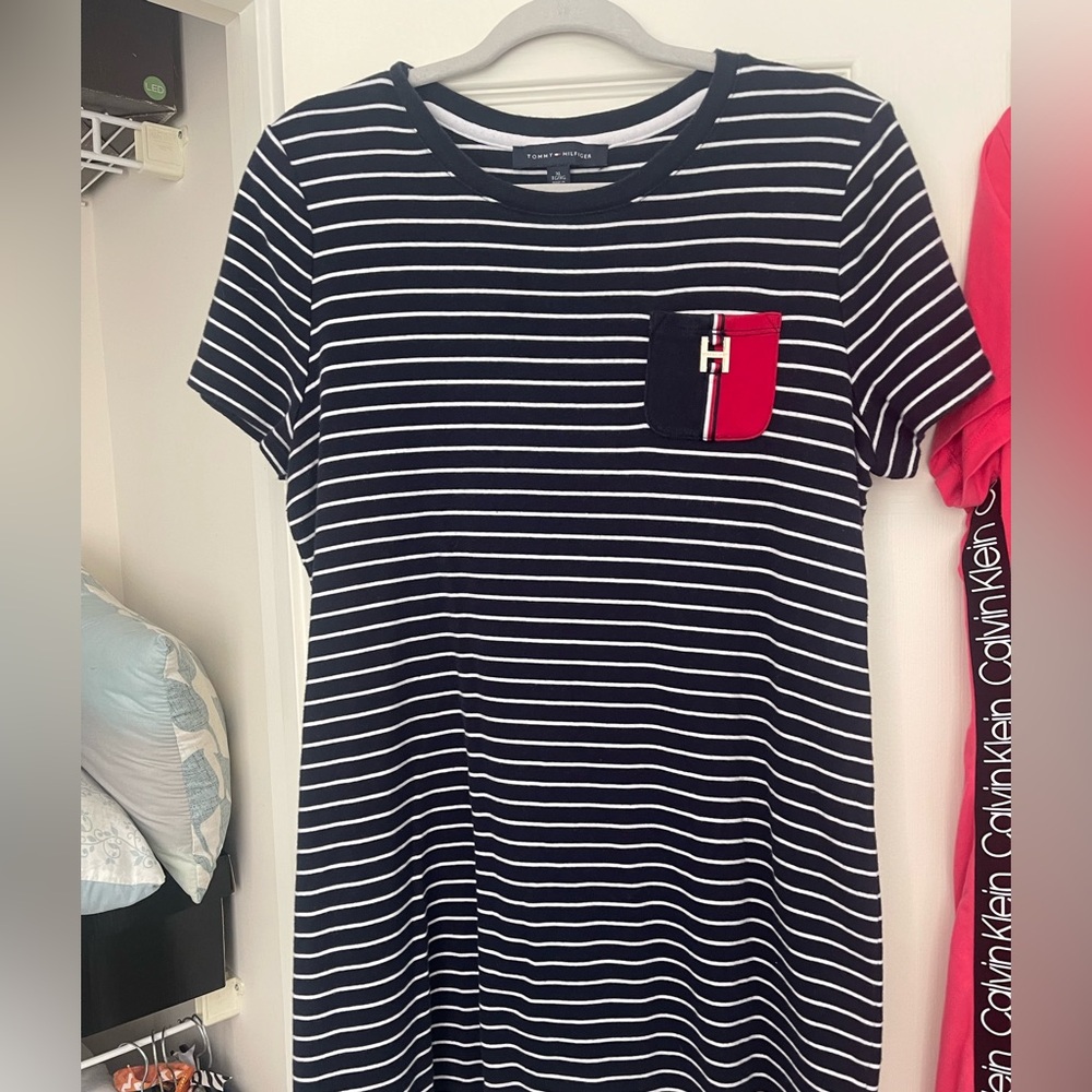Tommy Hilfiger Black and White Striped Dress